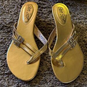 Woman’s holiday bling sandal size 8